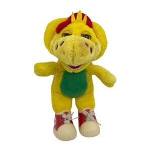Vintage 1994 Barney & Friends BJ The Dinosaur Yellow Soft Plush Stuffed Toy 9"